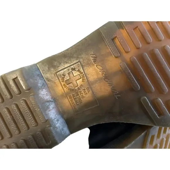 Dr Martens Women's 1460 Vonda Mono Boot Size 38 (7US) Black Embroidered Flowers - Picture 8 of 8